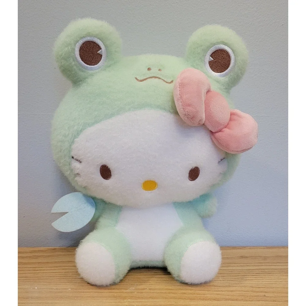 Sanrio Round 1 Exclusive Hello Kitty Green Frog Kigurumi Plush 11 Inch Large